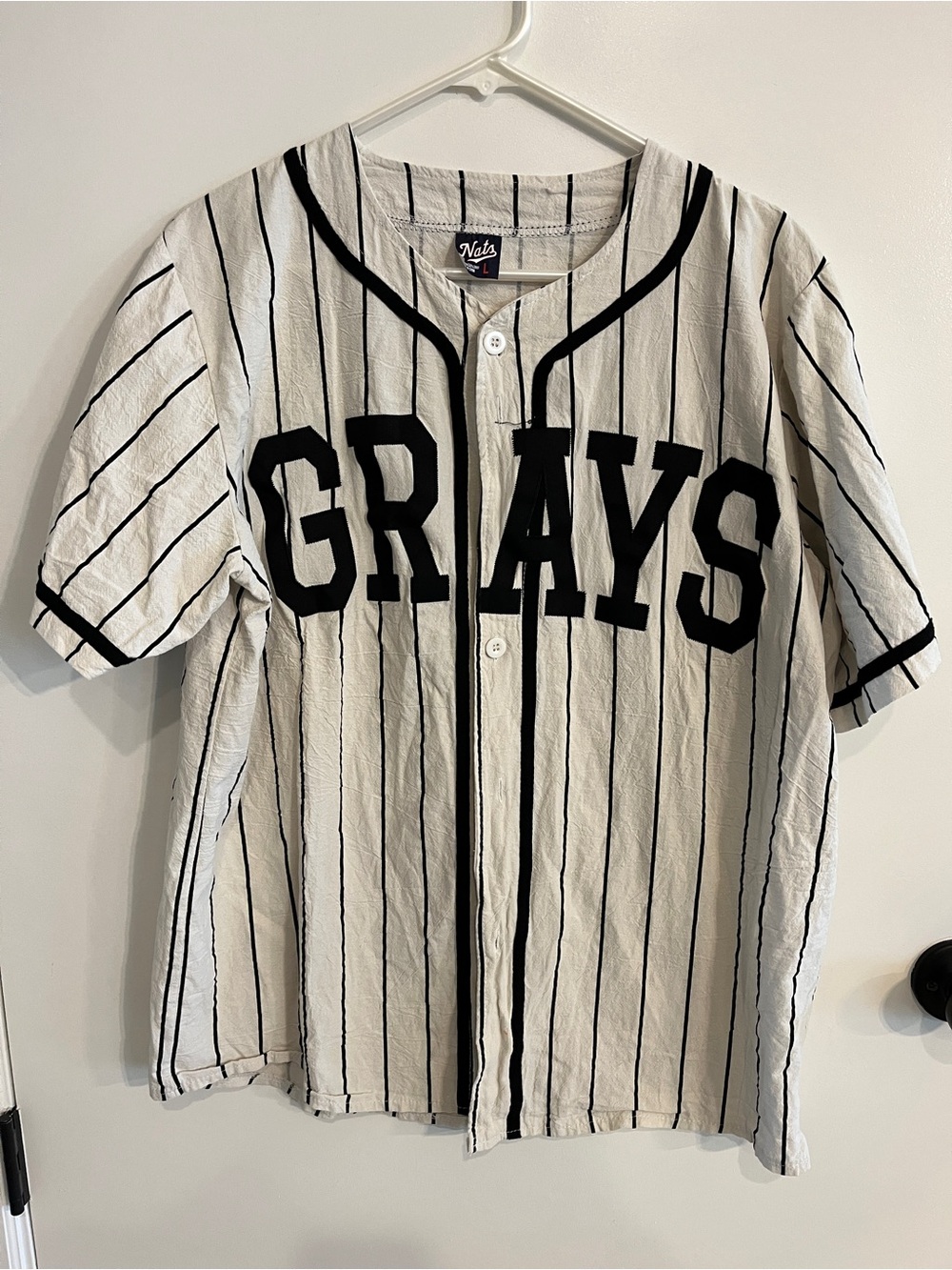 Men’s size large Washington Nats Grays giveaway Baseball Jersey